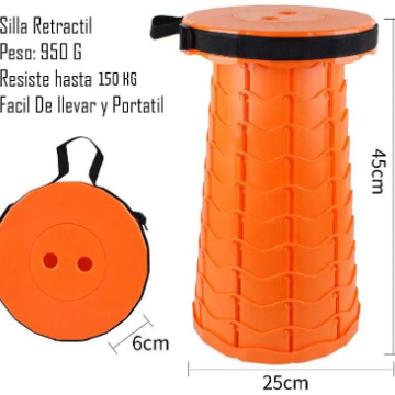 Silla telescópica portátil